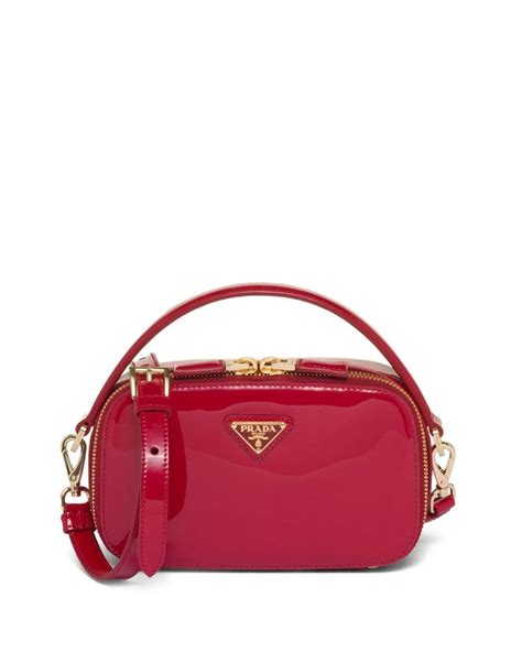 Prada Odette Patent Leather Crossbody Bag 